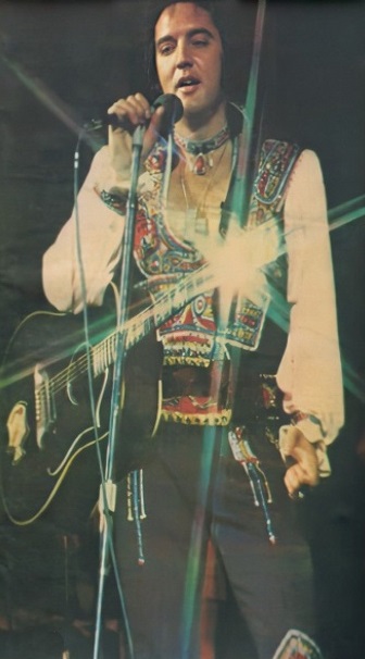 Elvis in concert with rare 'Native American' suit